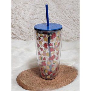 Drink Tumbler with Lid and Straw
